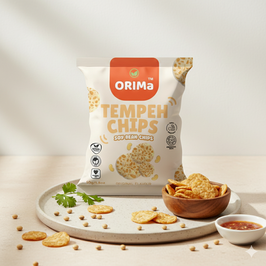 ORIMA Tempeh Chips – Original Flavor Soy Bean Chips, 1.8 oz (50g)