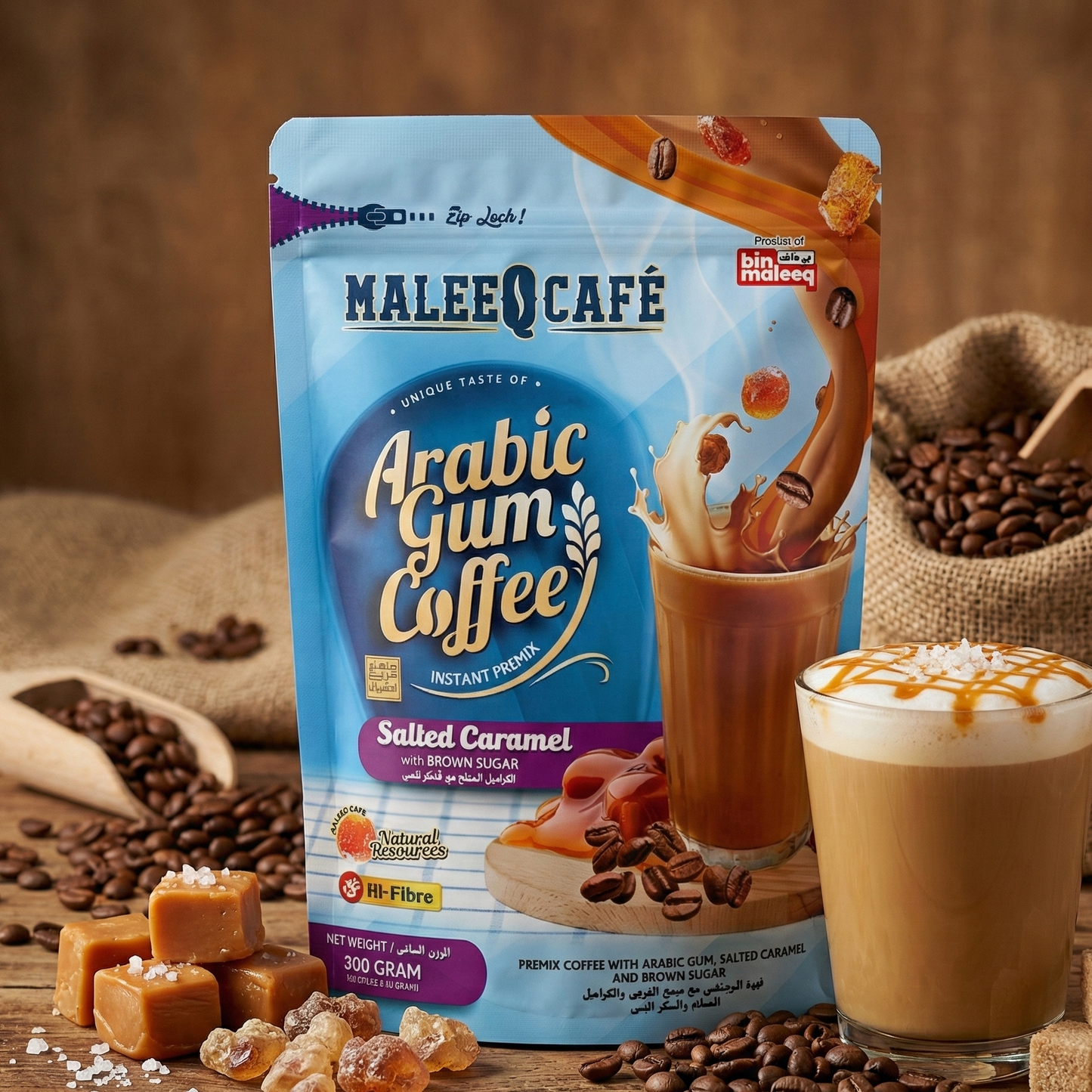 Arabic Gum Coffee, Instant Coffee Premix, 10.58 oz (300 gm)