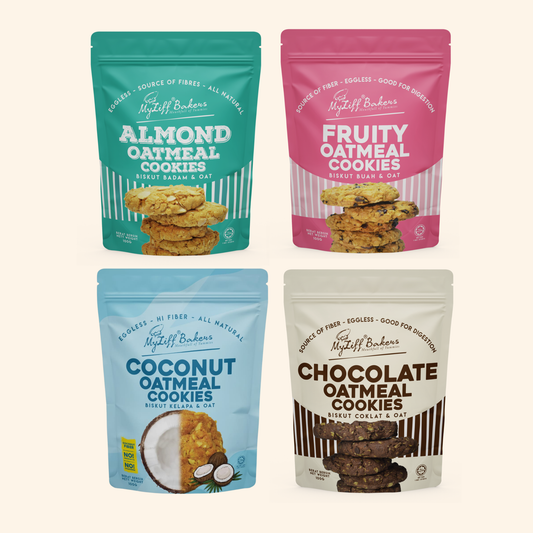 Eggless Oatmeal Cookies Combo Pack, 3.53 oz (100 gm), pack of 4