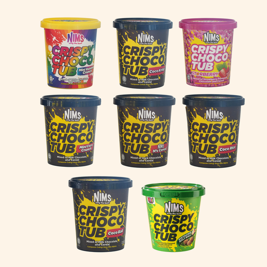 NIMS Crispy Choco Tub, pack of 8, one flavor each