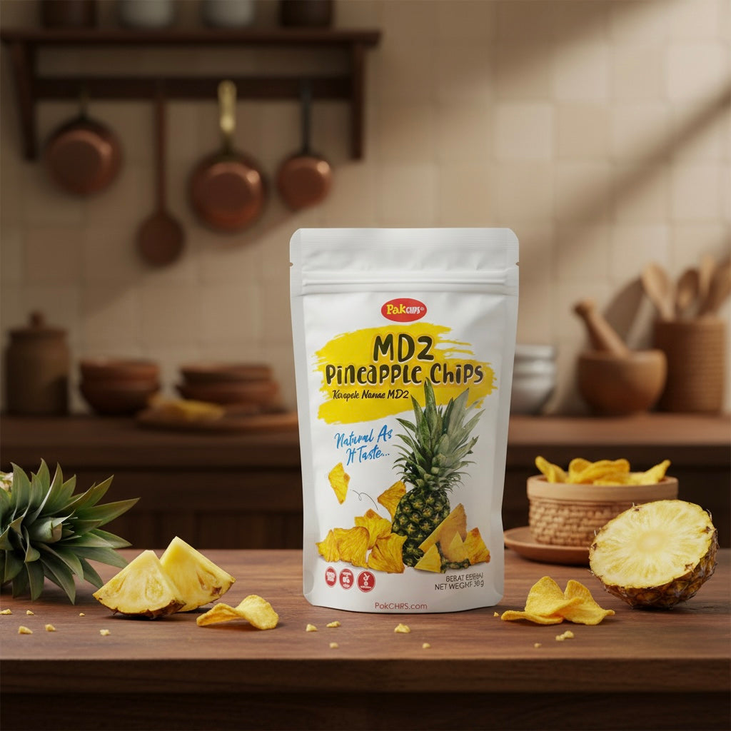 PakChips Vacuum-Fried Fruit Chips – Natural Tropical Snacks, 1.8 oz (50g)